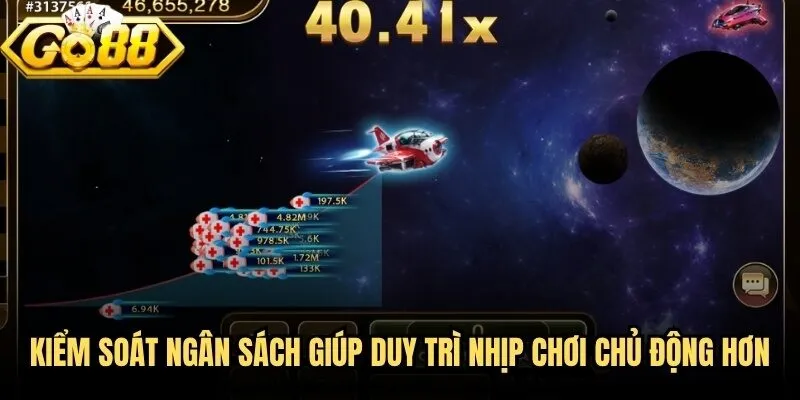 Aviator Go88 - Trải Nghiệm Crash Game Tốc Độ Top 1 3 Kiểm soát ngân sách giúp duy trì nhịp chơi chủ động hơn